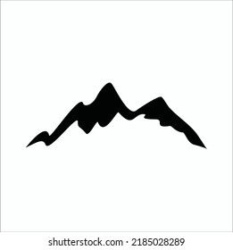 mountain shape icon illustration line art vector design for logo 