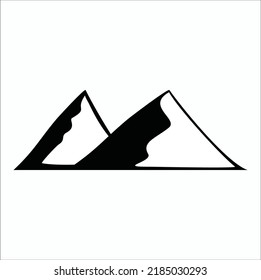 diseño vectorial de línea de ilustración de icono de forma de montaña para logotipo 