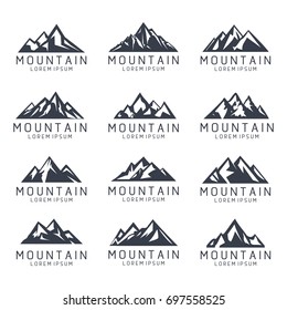 Mountain Shape Icon Logo Template