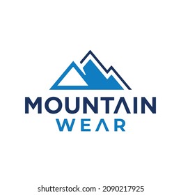 mountain shaped triangle arrangement logo design