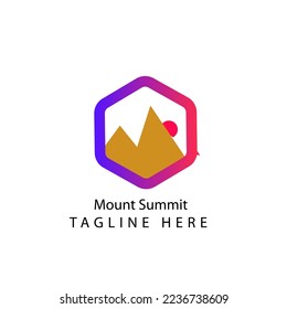 Mountain shapes logo, Mountain Logo Vector Template Design Illustration