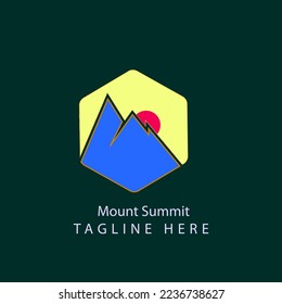 Mountain shapes logo, Mountain Logo Vector Template Design Illustration