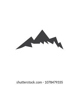 Black White Mountain Landscape Vector Logo Stock Vector (Royalty Free ...