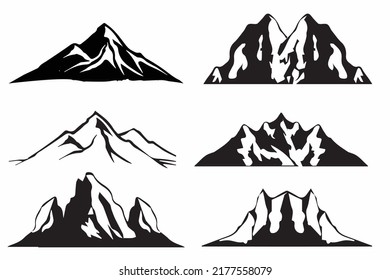 Formas de montaña para diseño de logotipos 