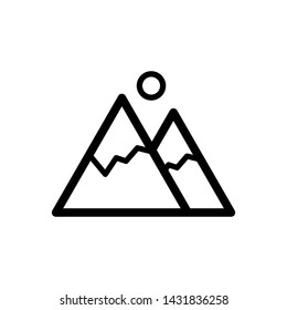 Mountain shapes for logos, peak icon vector illustration.