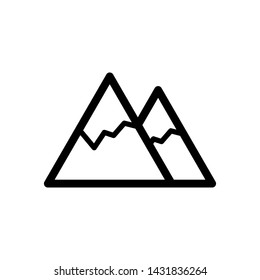 Mountain shapes for logos, peak icon vector illustration.
