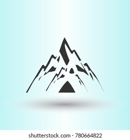 Mountain Shapes For Logos. Vector design style.