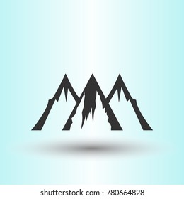 Mountain Shapes For Logos. Vector design style.