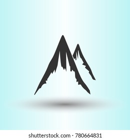 Mountain Shapes For Logos. Vector design style.