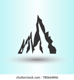 Mountain Shapes For Logos. Vector design style.