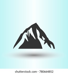 Mountain Shapes For Logos. Vector design style.