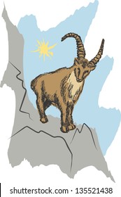 Mountain sheep  illustration