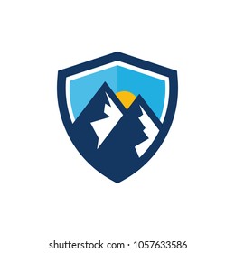 Mountain Shield Logo Icon Design