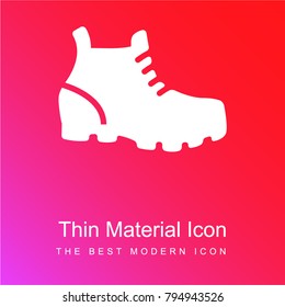 Mountain shoe boot red and pink gradient material white icon minimal design