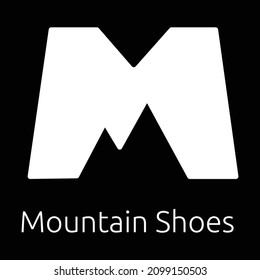 mountain shoes hidden monogram logo design