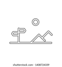 Mountain Sign icon. Element of web for mobile concept and web apps icon. Outline, thin line icon for website design and development, app development