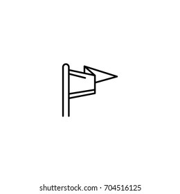 Mountain Sign Icon Line