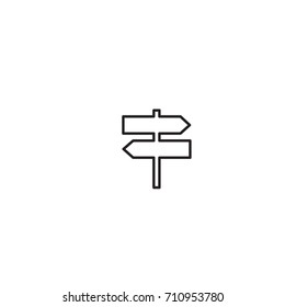 Mountain Sign Icon Line