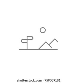 Mountain Sign Icon Line. Web element. Premium quality graphic design. Signs symbols collection, simple icon for websites, web design, mobile app, info graphics on white background