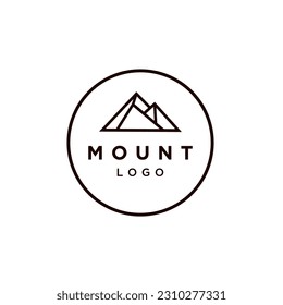 mountain sign on a white background logo vector