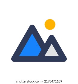 Mountain Sign with Shady Icon