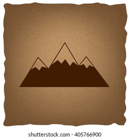 Mountain sign. Vintage effect