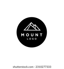 mountain signage logo design vector