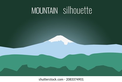 Mountain silhouette for background. Vector illustration. Idea for wallpaper, decoration, card and more