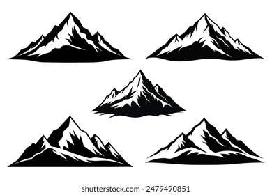 mountain, silhouette, blue, rocky, illustration, vector, design, sign, symbol, outdoor, bundle, Pro, Vector, clipart, logo, icon, graphic, drawing, art, nature, landscape, peak, summit, ridge, 