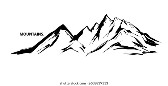 mountain silhouette design illustration vector