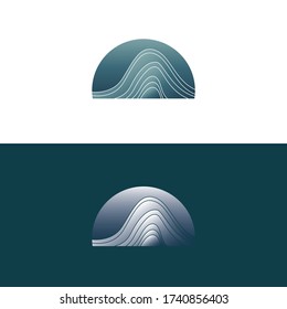 Mountain Silhouette full Colour Background For logo, Brand, Icon