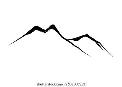 mountain  silhouette icon sketch design vector illustration
