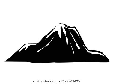 mountain silhouette icon symbol vector