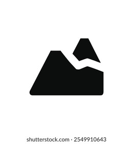 Mountain Silhouette Icon in Vector Format