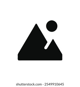 Mountain Silhouette Icon in Vector Format