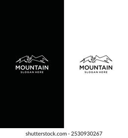 mountain silhouette icon vector for logo