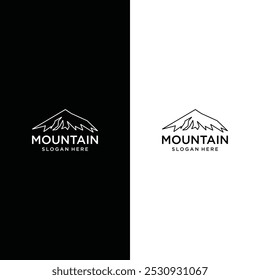 mountain silhouette icon vector for logo
