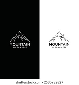 Bergsilhouette Symbol Vektor für Logo