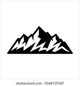 mountain silhouette icon vector set for logo 