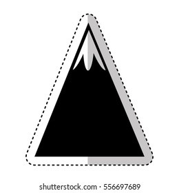 mountain silhouette isolated icon vector illustration design