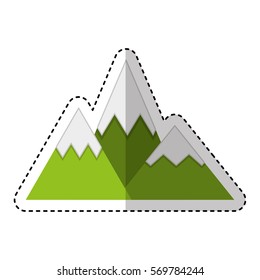 mountain silhouette isolated icon vector illustration design