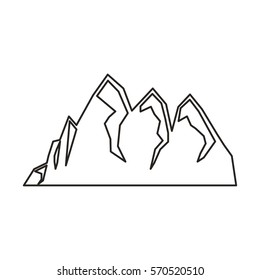mountain silhouette isolated icon vector illustration design