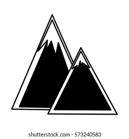 mountain silhouette isolated icon vector illustration design