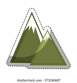 mountain silhouette isolated icon vector illustration design