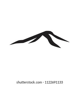 Mountain silhouette isolated on white background