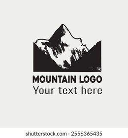 Mountain silhouette logo for Business Branding,
Minimalist Logo Design, Modern, Scenic Mountain Logo for Nature and Travel Enthusiasts,
 Mountain silhouette, Customizable Mountain Logo,