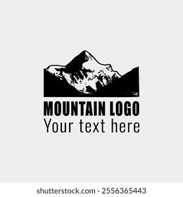 Mountain silhouette logo for Business Branding,
Minimalist Logo Design, Modern, Scenic Mountain Logo for Nature and Travel Enthusiasts,
 Mountain silhouette, Customizable Mountain Logo,