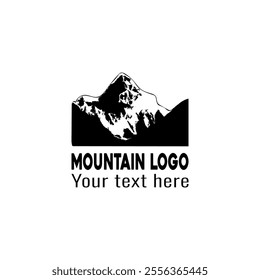 Mountain silhouette logo for Business Branding,
Minimalist Logo Design, Modern, Scenic Mountain Logo for Nature and Travel Enthusiasts,
 Mountain silhouette, Customizable Mountain Logo,