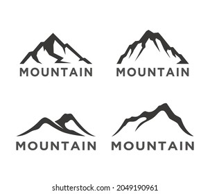 Mountain silhouette logo collection vector