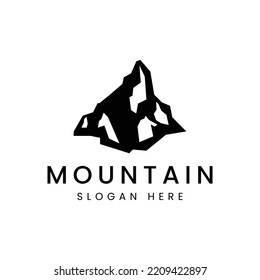 Mountain Silhouette Logo Icon, mountain strong, mountain vektor.